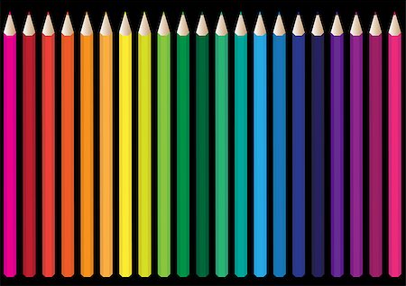 simsearch:400-04405401,k - Set of color range of school crayons Stock Photo - Budget Royalty-Free & Subscription, Code: 400-04405402