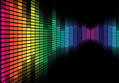 digital colour spectrum - Abstract Background - Multicolor Equalizer on Black Background Stock Photo - Budget Royalty-Free & Subscription, Code: 400-04405420