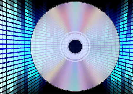 simsearch:400-06559821,k - Abstract Background - CD Disc on Equalizer in Shades of Blue Stock Photo - Budget Royalty-Free & Subscription, Code: 400-04405437