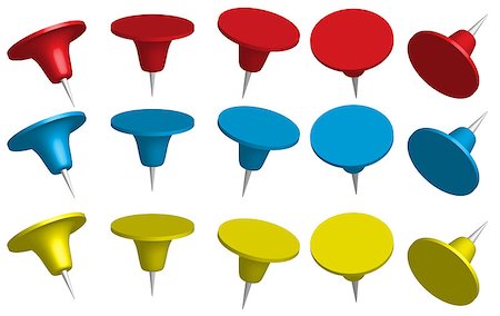 simsearch:400-04699017,k - Set of Office Pins in Different Color and Angles Photographie de stock - Aubaine LD & Abonnement, Code: 400-04405443