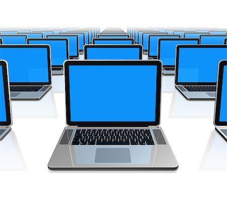 simsearch:400-04854535,k - 3D laptop computers isolated on white Stock Photo - Budget Royalty-Free & Subscription, Code: 400-04405478