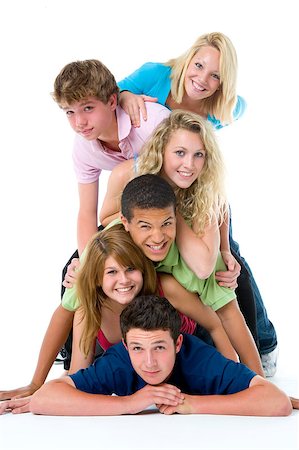 Teenagers On Top Of One Another Stock Photo - Budget Royalty-Free & Subscription, Code: 400-04405714