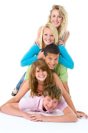 simsearch:400-04405553,k - Teenagers On Top Of One Another Stock Photo - Budget Royalty-Free & Subscription, Code: 400-04405715