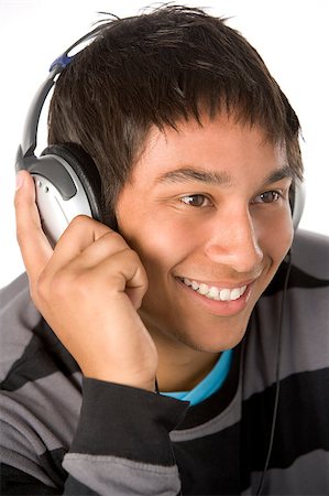 simsearch:400-04405553,k - Teenage Boy Listening To Music On Headphones Stock Photo - Budget Royalty-Free & Subscription, Code: 400-04405755