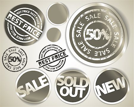 simsearch:400-05919545,k - Set of grunge labels badges and stickers for sale, hot price, sold, new items Stock Photo - Budget Royalty-Free & Subscription, Code: 400-04406290