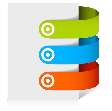 simsearch:400-04730082,k - Set of colorful bookmarks (green, blue, red) Stockbilder - Microstock & Abonnement, Bildnummer: 400-04406355