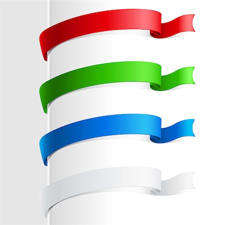 simsearch:400-04271654,k - Colorful abstract ribbon. Illustration on white background Photographie de stock - Aubaine LD & Abonnement, Code: 400-04406902