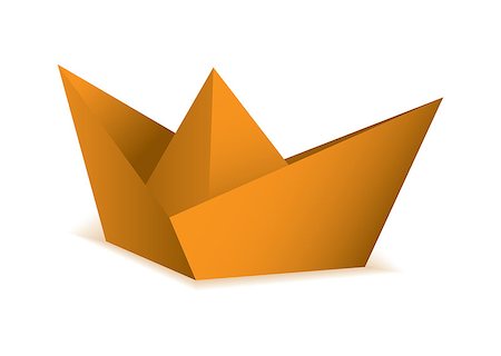 simsearch:400-04899558,k - Orange symbolic paper origami boat concept Foto de stock - Royalty-Free Super Valor e Assinatura, Número: 400-04407136