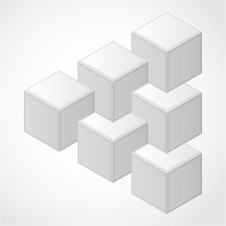 Abstract White design 3D Element , impossible object - vector art cube Stock Photo - Budget Royalty-Free & Subscription, Code: 400-04407315