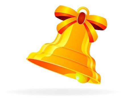 illustration of an ornate bell with a ribbon Foto de stock - Super Valor sin royalties y Suscripción, Código: 400-04407332