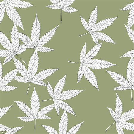 Cannabis leaves, seamless pattern. Stock Photo - Budget Royalty-Free & Subscription, Code: 400-04407872