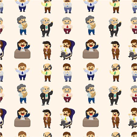 simsearch:400-04338306,k - cartoon boss and Manager seamless pattern Stock Photo - Budget Royalty-Free & Subscription, Code: 400-04407936