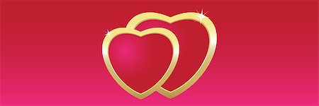 simsearch:400-06692056,k - Couple of hearts, banner, vector illustration Foto de stock - Super Valor sin royalties y Suscripción, Código: 400-04407995
