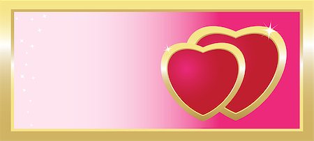 simsearch:400-06692056,k - Couple of hearts, banner, vector illustration Foto de stock - Super Valor sin royalties y Suscripción, Código: 400-04407996