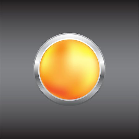 Orange button, made by mesh, vector illustration Stock Photo - Budget Royalty-Free & Subscription, Code: 400-04407991