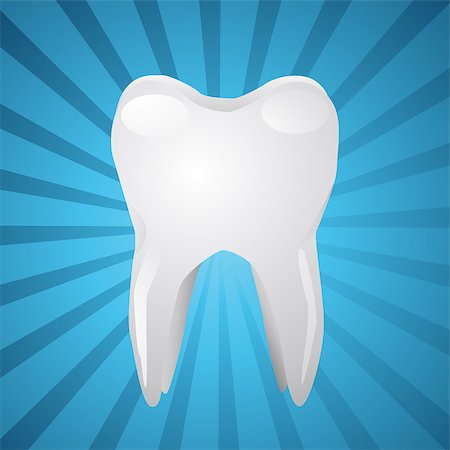 Vector illustration of white tooth Stock Photo - Budget Royalty-Free & Subscription, Code: 400-04408109