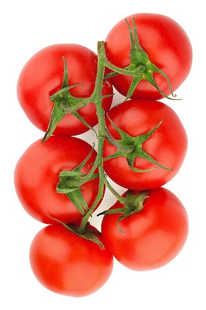 simsearch:400-06101333,k - Closeup of tomatoes on the vine isolated on white Stock Photo - Budget Royalty-Free & Subscription, Code: 400-04408174