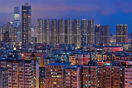 skyscraper windows night - apartment building at night Stock Photo - Budget Royalty-Free & Subscription, Code: 400-04408699