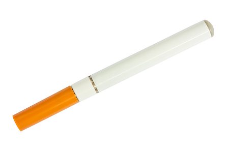 Electronic cigarette top view isolated on white background Foto de stock - Super Valor sin royalties y Suscripción, Código: 400-04409538