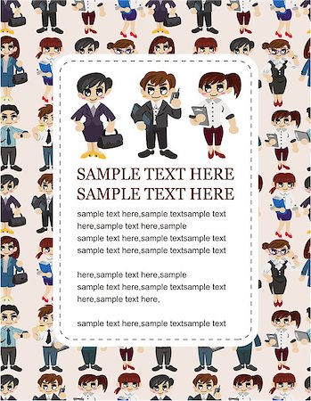 simsearch:400-04407936,k - cartoon office worker speech card Stock Photo - Budget Royalty-Free & Subscription, Code: 400-04409667