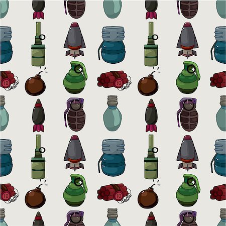 die toon - cartoon bomb seamless pattern Stock Photo - Budget Royalty-Free & Subscription, Code: 400-04409662