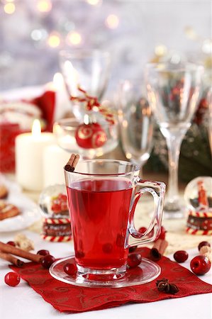 Hot wine cranberry punch for winter and Christmas Stock Photo - Budget Royalty-Free & Subscription, Code: 400-04409927