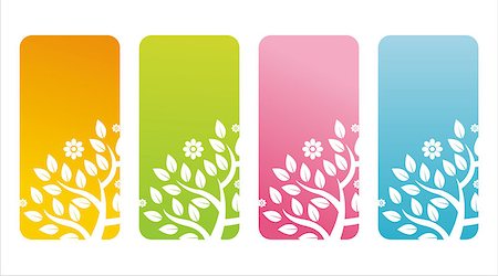 simsearch:400-04338125,k - set of 4 colorful floral banners Stock Photo - Budget Royalty-Free & Subscription, Code: 400-04409973