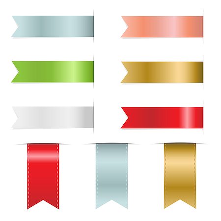 Ribbons Set, Vector Illustration Foto de stock - Super Valor sin royalties y Suscripción, Código: 400-04400123