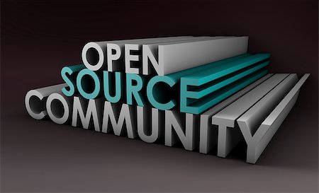 fuente (origen) - Open Source Community Concept in 3D Art Foto de stock - Super Valor sin royalties y Suscripción, Código: 400-04400137