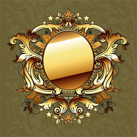 ornamental shield, this illustration may be useful as designer work Stock Photo - Budget Royalty-Free & Subscription, Code: 400-04400414