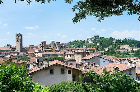 A View from Bergamo Citt? alta (upper city) in Italy. Built in the 17th century, forms the historic centre of Bergamo. Stock Photo - Budget Royalty-Free & Subscription, Code: 400-04401125