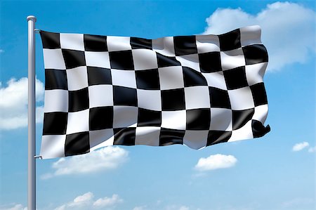 simsearch:400-04543406,k - An image of a Formula1 flag in the blue sky Foto de stock - Royalty-Free Super Valor e Assinatura, Número: 400-04401141