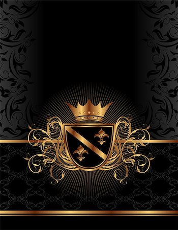 simsearch:400-04337889,k - Illustration golden ornate frame with crown  - vector Stock Photo - Budget Royalty-Free & Subscription, Code: 400-04401189