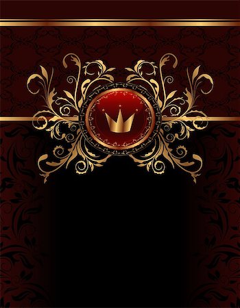 simsearch:400-04337889,k - Illustration golden ornate frame with crown - vector Stock Photo - Budget Royalty-Free & Subscription, Code: 400-04401191