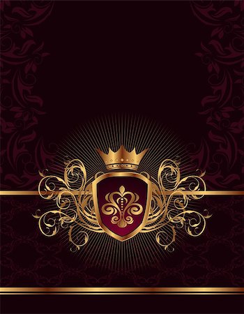 simsearch:400-04337889,k - Illustration golden ornate frame with crown - vector Stock Photo - Budget Royalty-Free & Subscription, Code: 400-04401215