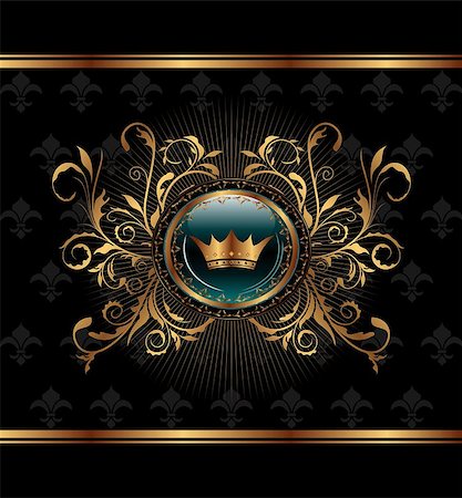 simsearch:400-04914038,k - Illustration gold invitation frame or packing for elegant design - vector Stock Photo - Budget Royalty-Free & Subscription, Code: 400-04401219