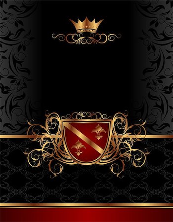 Illustration golden vintage frame for design packing- vector Stock Photo - Budget Royalty-Free & Subscription, Code: 400-04401223