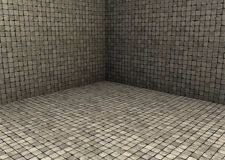 3d render beige tiled mosaic stone empty space Foto de stock - Super Valor sin royalties y Suscripción, Código: 400-04401839