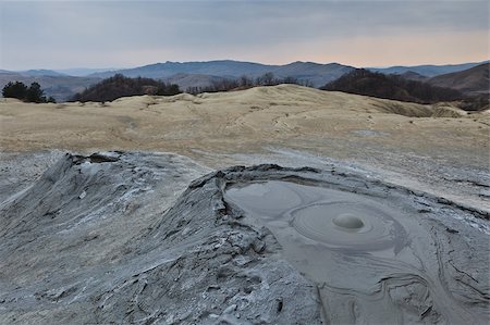 simsearch:400-06482097,k - Strange landscape produced bu active mud volcanoes. Location: Buzau Romania Stock Photo - Budget Royalty-Free & Subscription, Code: 400-04402271