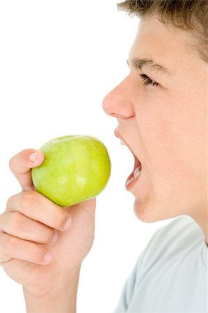 simsearch:400-04402342,k - Boy eating apple Stock Photo - Budget Royalty-Free & Subscription, Code: 400-04402314