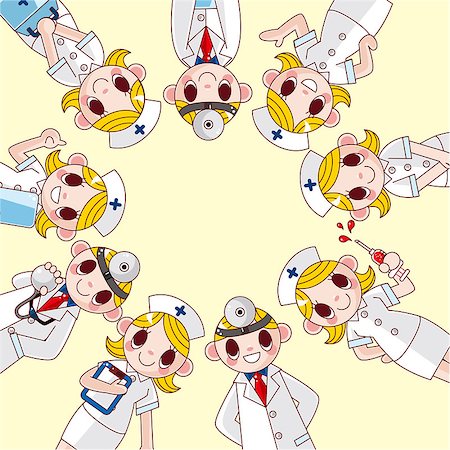 simsearch:400-04338746,k - cartoon doctor and nurse card Stockbilder - Microstock & Abonnement, Bildnummer: 400-04402586