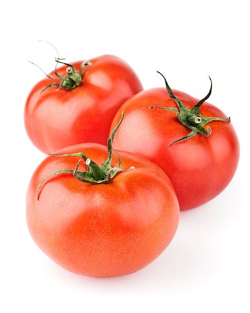 simsearch:400-07295971,k - Three red tomatoes isolated on white background Stock Photo - Budget Royalty-Free & Subscription, Code: 400-04402638