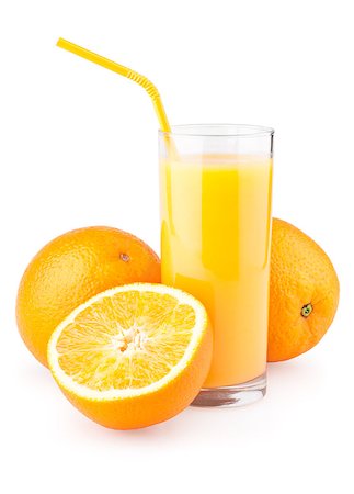 simsearch:400-07251248,k - Orange juice and slices of orange isolated on white background Foto de stock - Super Valor sin royalties y Suscripción, Código: 400-04402646