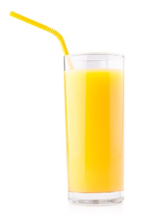 simsearch:400-05148141,k - Glass of orange juice isolated on white Stockbilder - Microstock & Abonnement, Bildnummer: 400-04402643