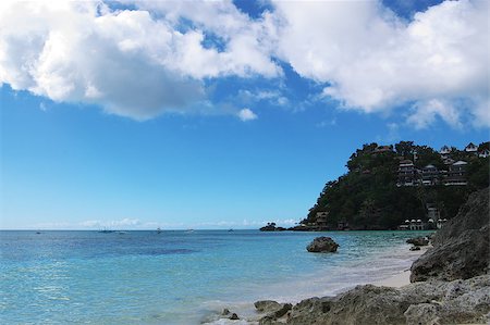 Beach and Ocean in Boracay, Philippines Stock Photo - Budget Royalty-Free & Subscription, Code: 400-04403336