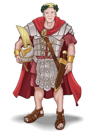 suit of armor - Vector illustration of the roman soldier without background. Stock Photo - Budget Royalty-Free & Subscription, Code: 400-04403465