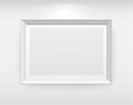empty art gallery - Gallery Interior with empty frame on brick wall Stock Photo - Budget Royalty-Free & Subscription, Code: 400-04403688