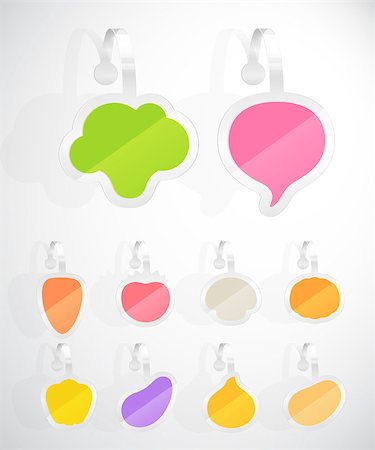 simsearch:400-04378593,k - Set of colorful vegetables advertising stickers. Vector illustration Photographie de stock - Aubaine LD & Abonnement, Code: 400-04403683