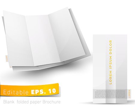 shantishanti (artist) - Blank folded brochure for your design presentation Stockbilder - Microstock & Abonnement, Bildnummer: 400-04403741