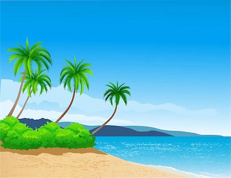 simsearch:400-05892265,k - Tropical beach background Stock Photo - Budget Royalty-Free & Subscription, Code: 400-04403805